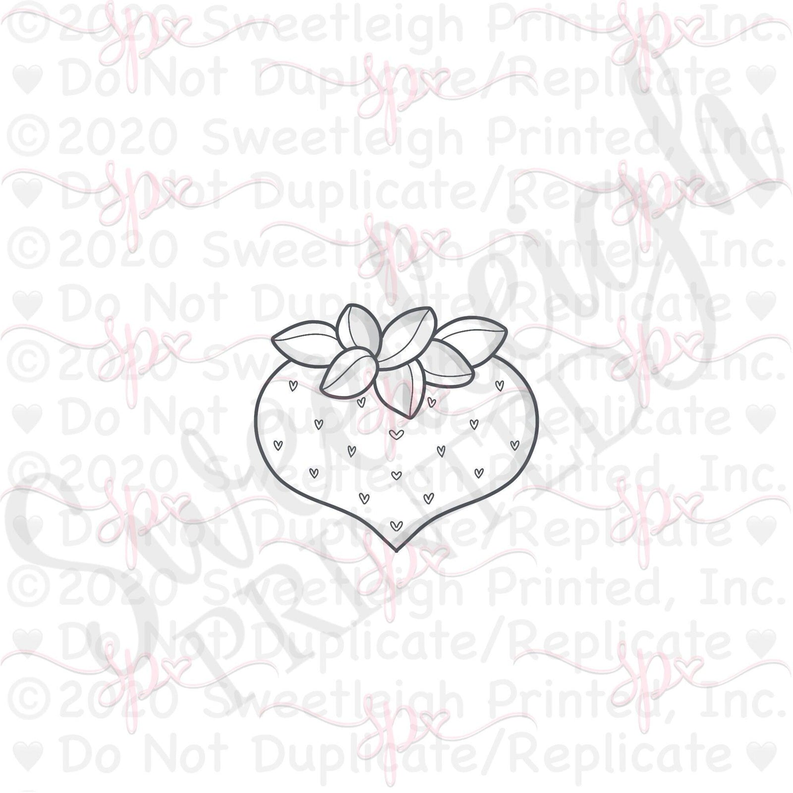 Chubby Strawberry Cookie Cutter - Sweetleigh 