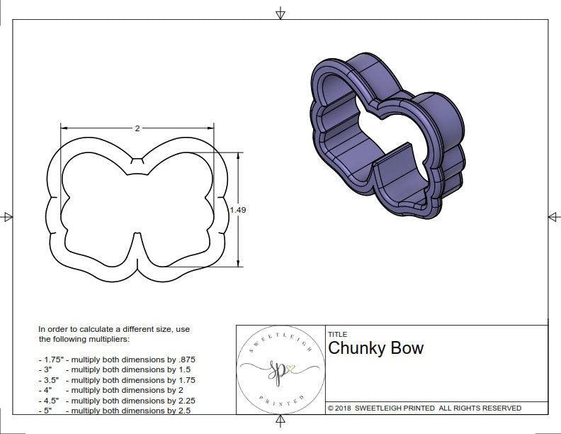 Chunky Bow Cookie Cutter - Sweetleigh 