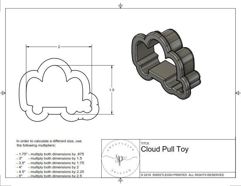 Cloud Pull Toy Cookie Cutter - Sweetleigh 