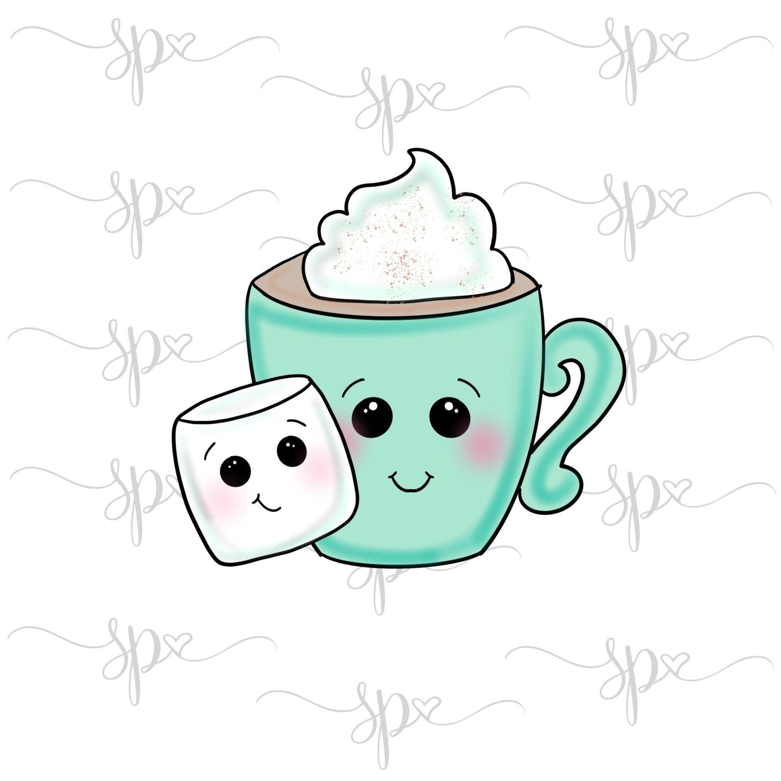 Cocoa Couple Cookie Cutter - Sweetleigh 