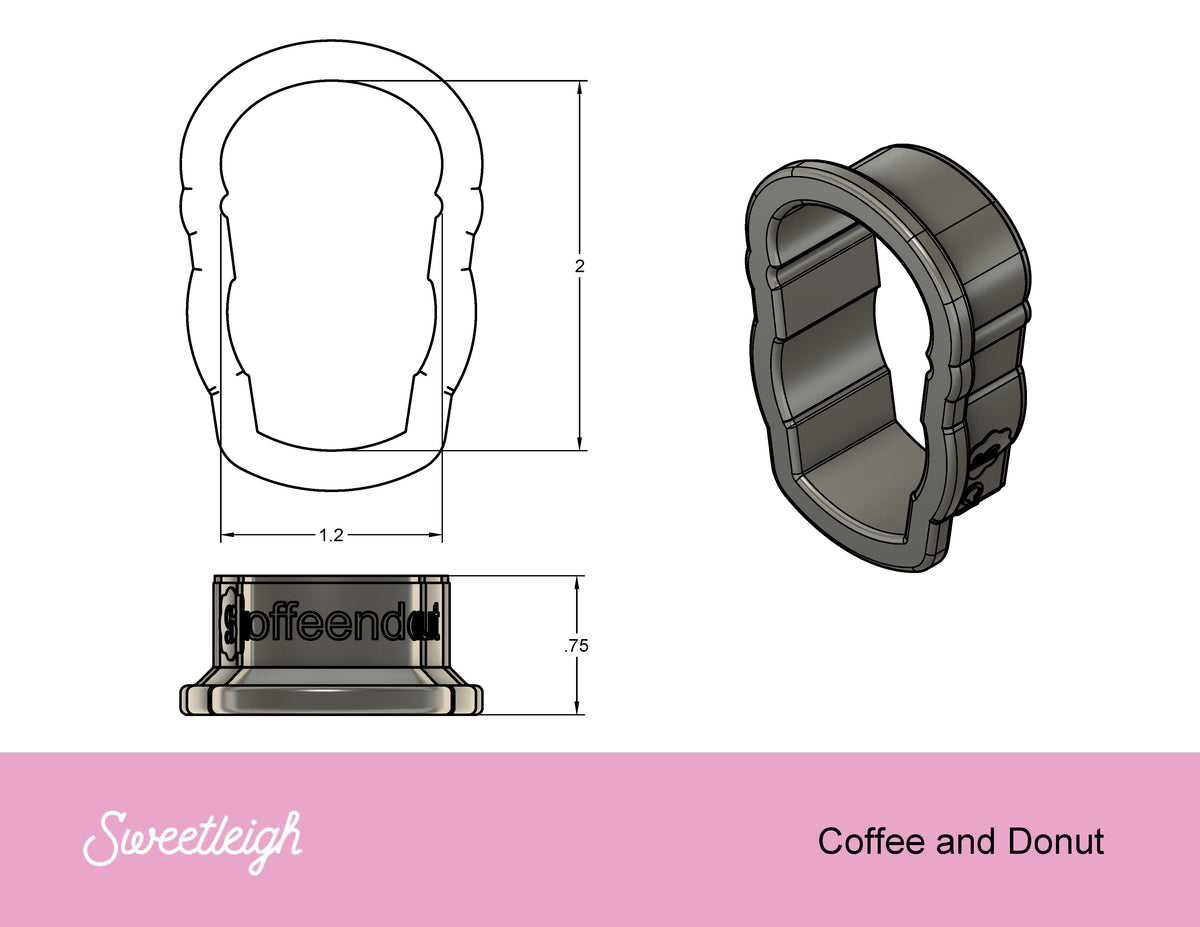Coffee and Donut Cookie Cutter