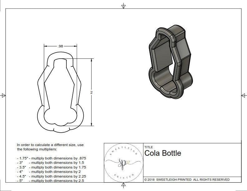 Cola Bottle Cookie Cutter - Sweetleigh 
