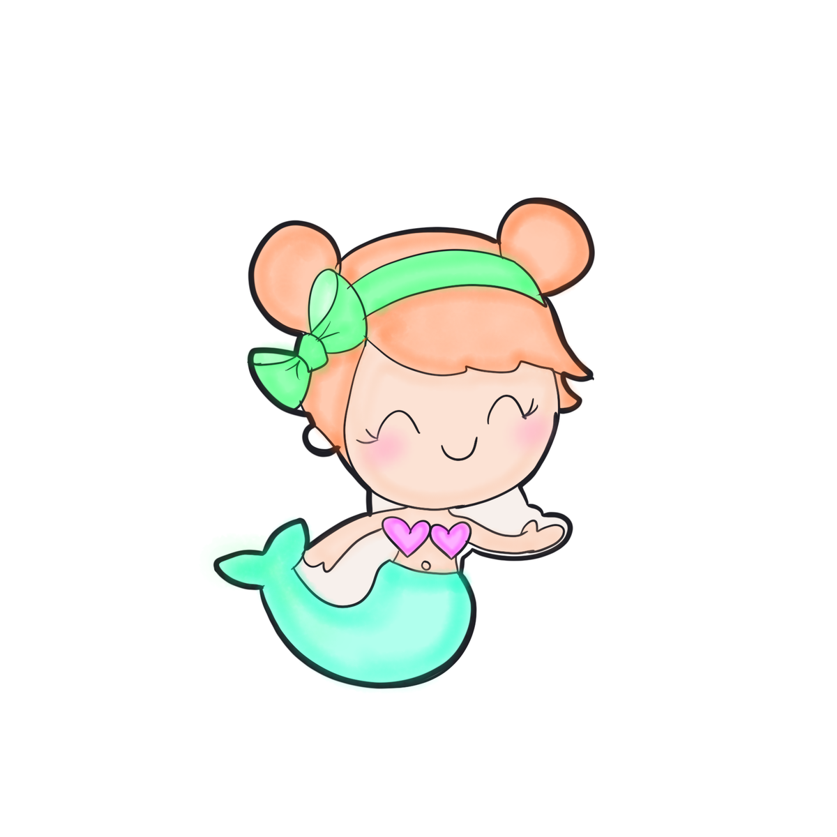 Jade the Mermaid Cookie Cutter