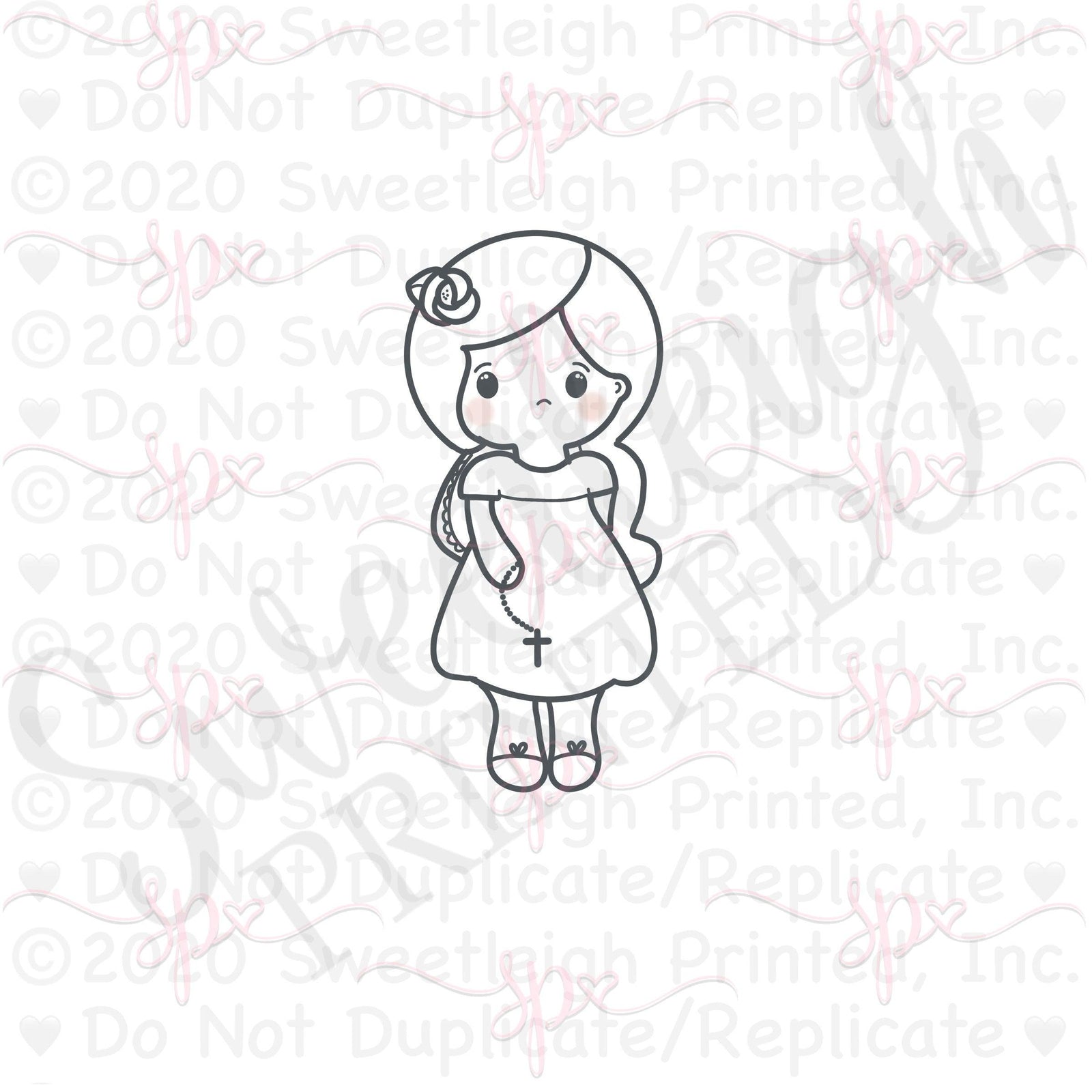 Communion Girl Cookie Cutter - Sweetleigh 