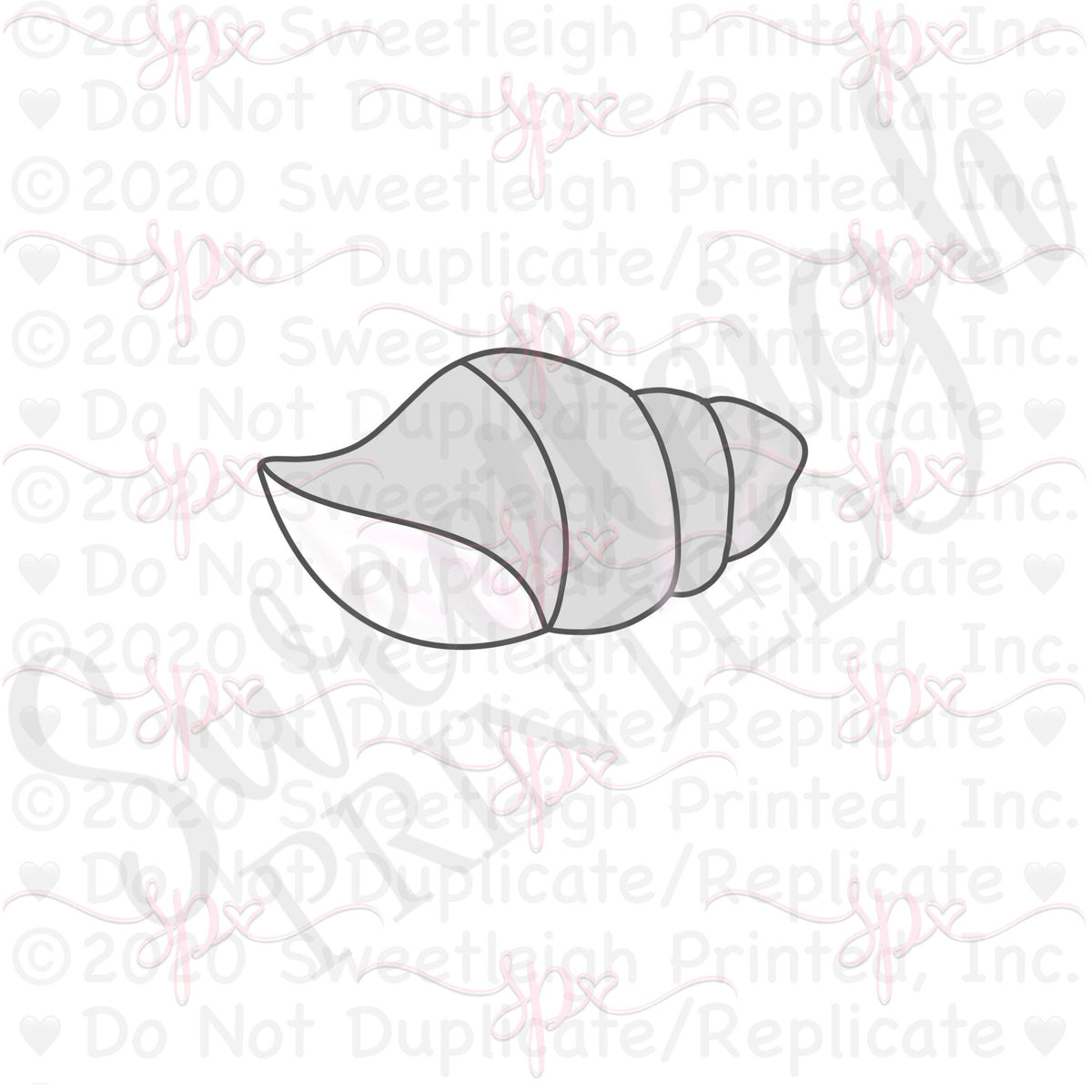 Cone Seashell Cookie Cutter - Sweetleigh 