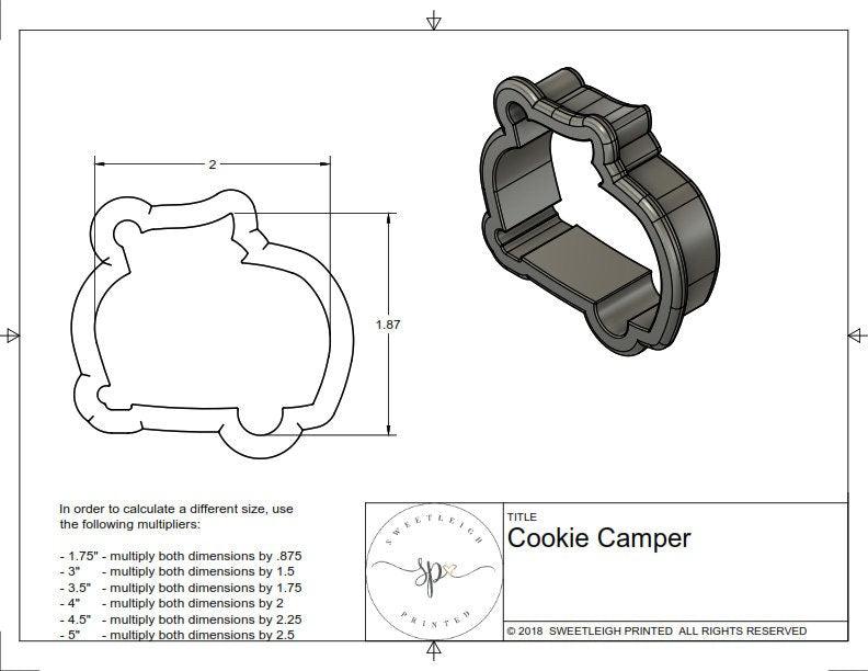 Cookie Camper Cookie Cutter - Sweetleigh 