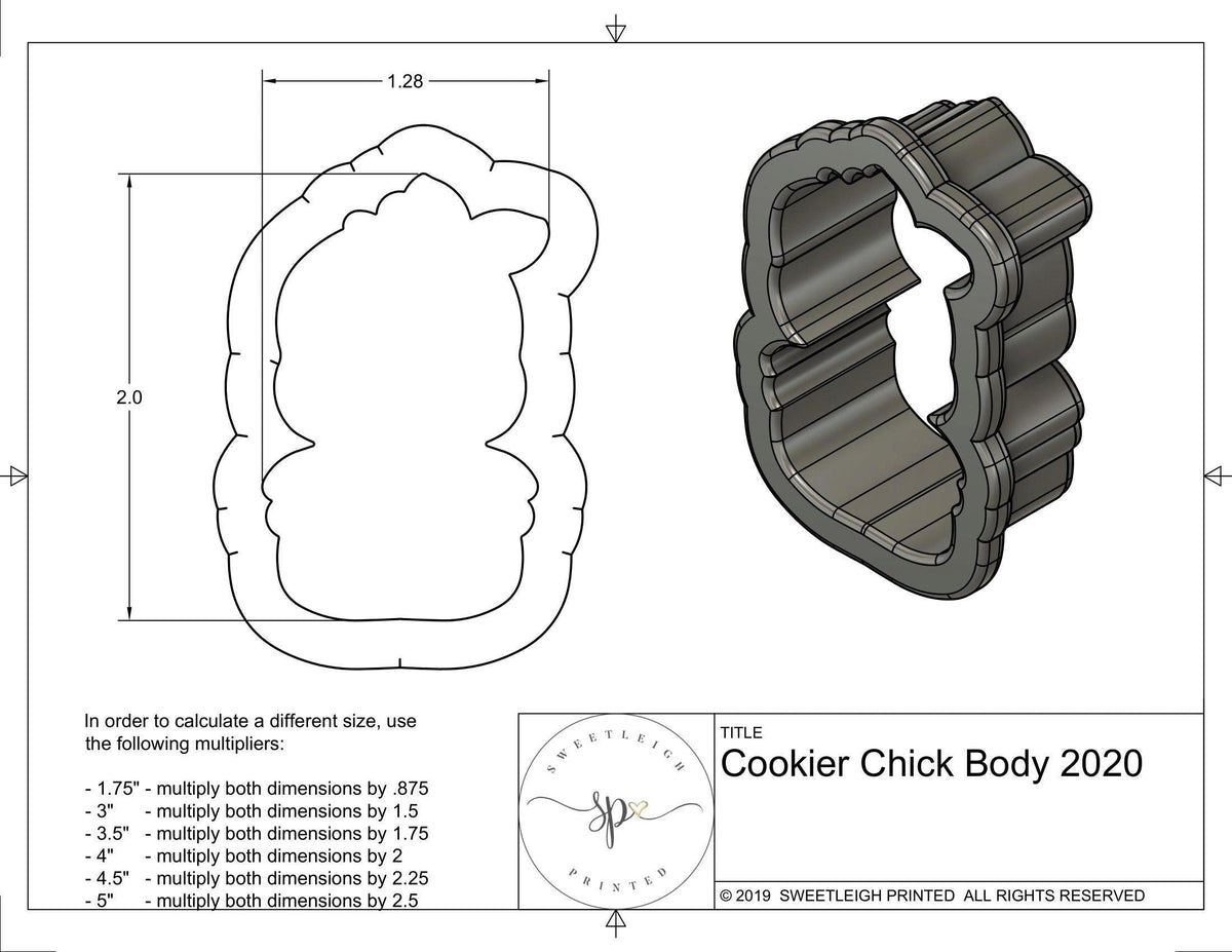 Cookier Chick 2020 Cookie Cutter - Sweetleigh 
