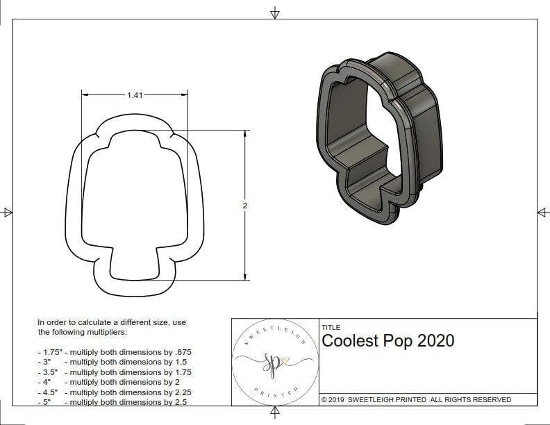 Coolest Pop 2020 Cookie Cutter - Sweetleigh 