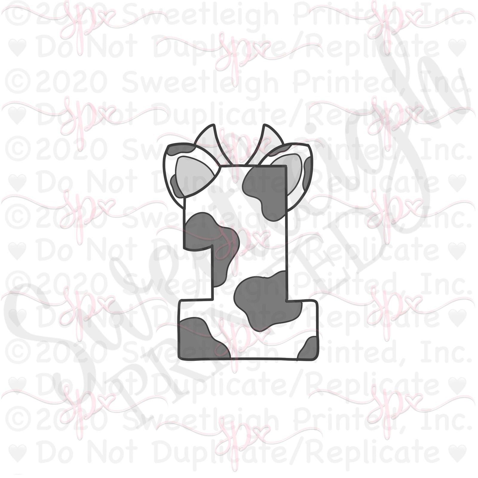 Cow Numbers Cookie Cutters - Sweetleigh 