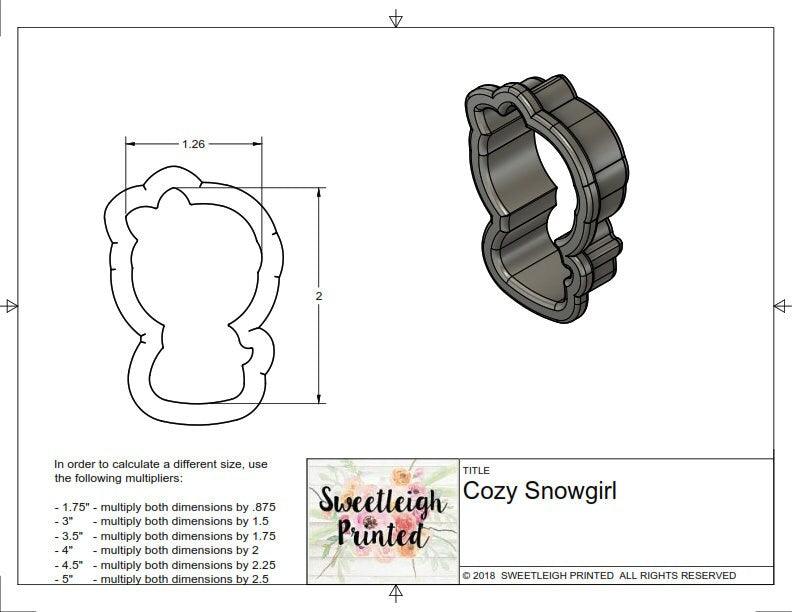 Cozy Snowgirl &amp; Snowboy Cookie Cutters - Sweetleigh 