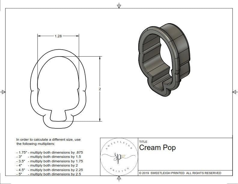 Cream Pop Cookie Cutter - Sweetleigh 