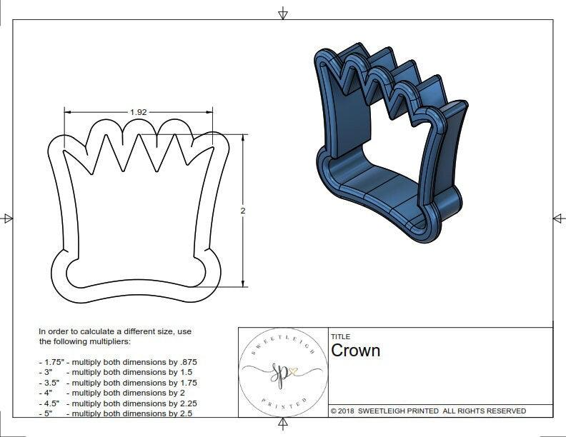 Crown Cookie Cutter - Sweetleigh 