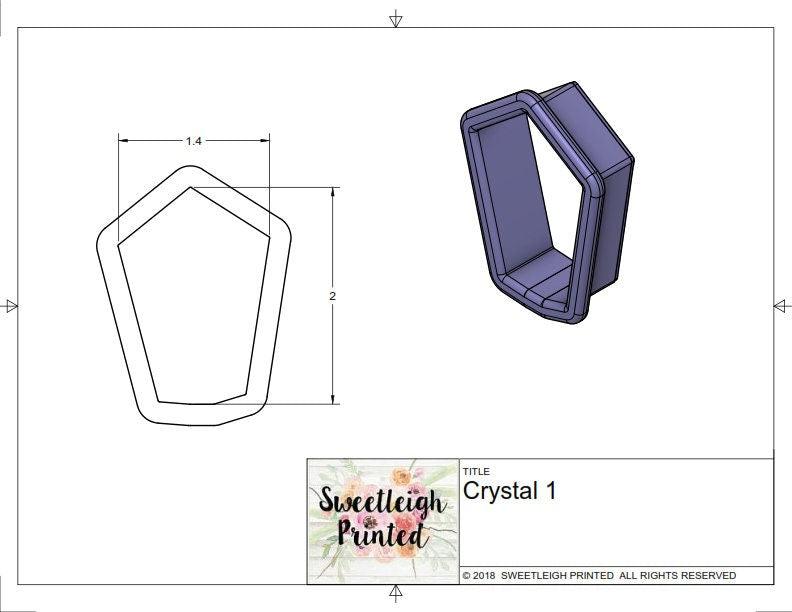 Crystal 1 Cookie Cutter - Sweetleigh 
