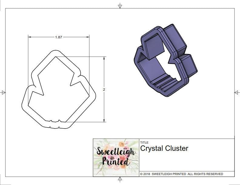 Crystal Cluster Cookie Cutter - Sweetleigh 