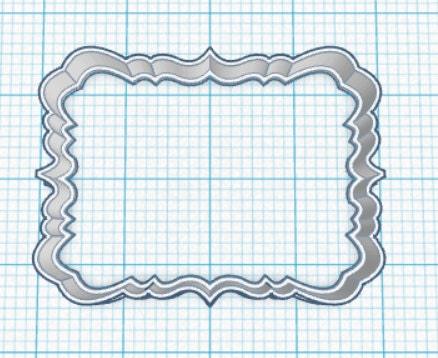 Curlicue Plaque Narrow Cookie Cutter - Sweetleigh 