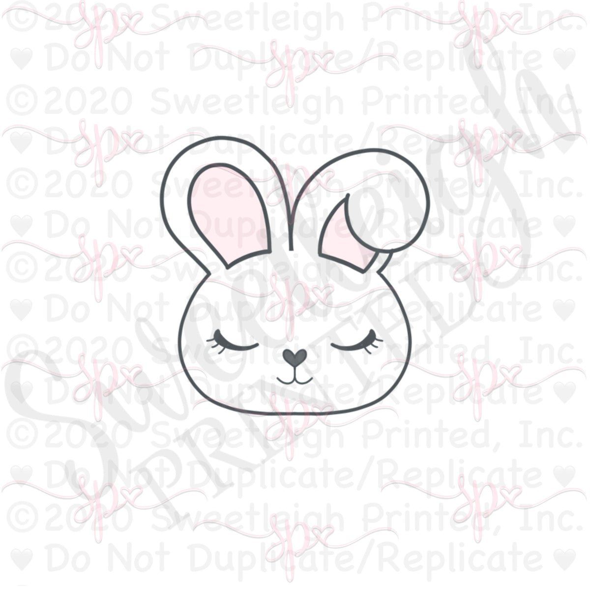 Cute Bunny Face Cookie Cutter - Sweetleigh 