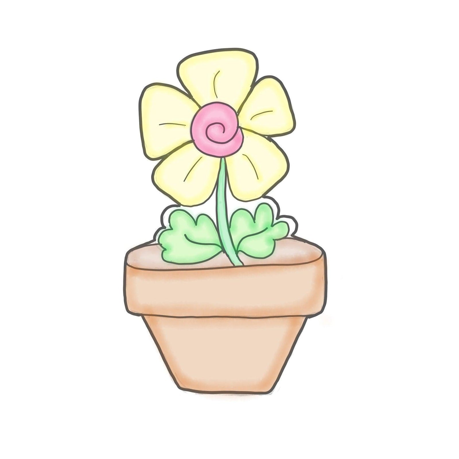 Daisy Pot Cookie Cutter - Sweetleigh 