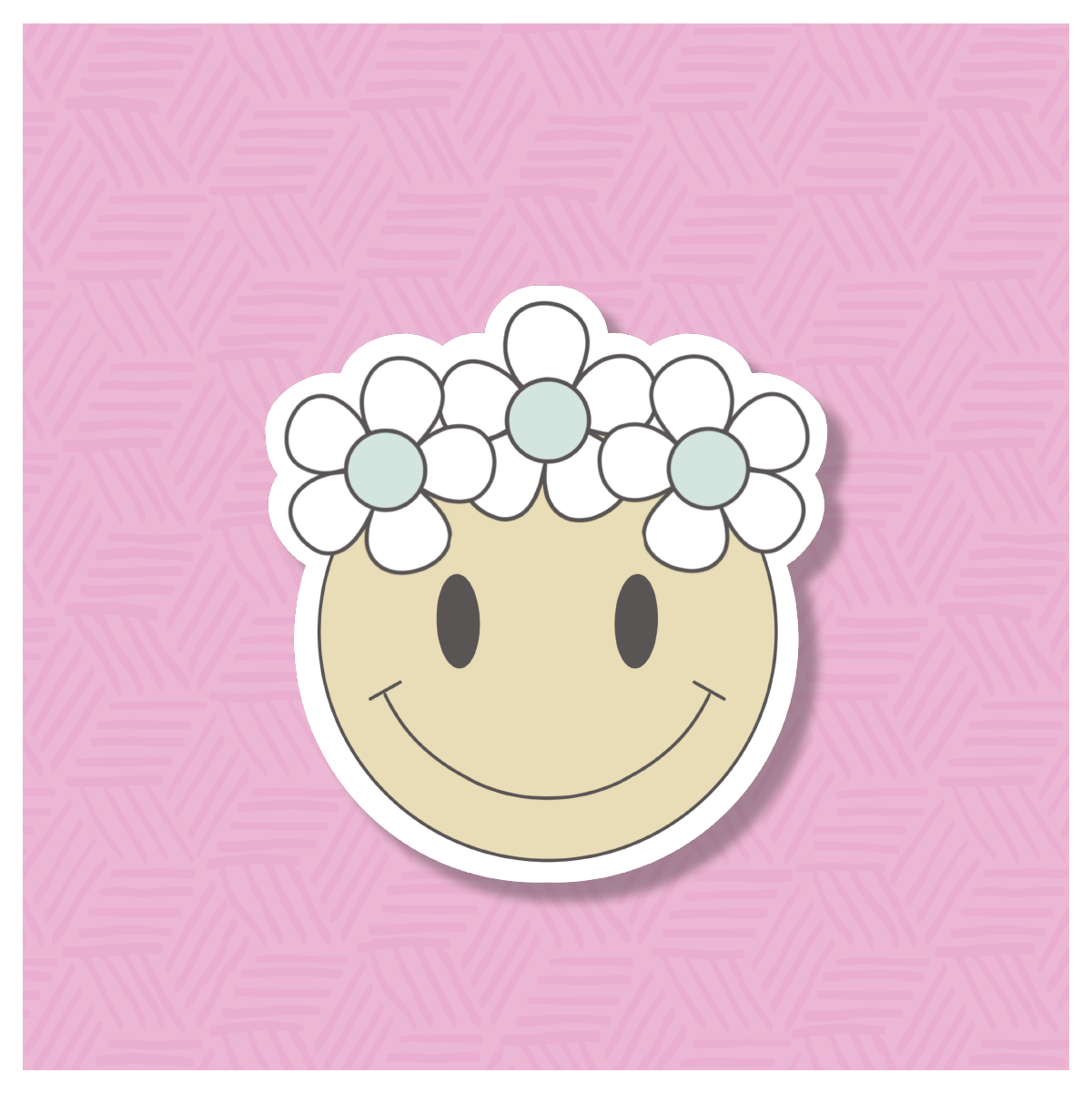 Daisy Chain Happy Face Digital Sticker File