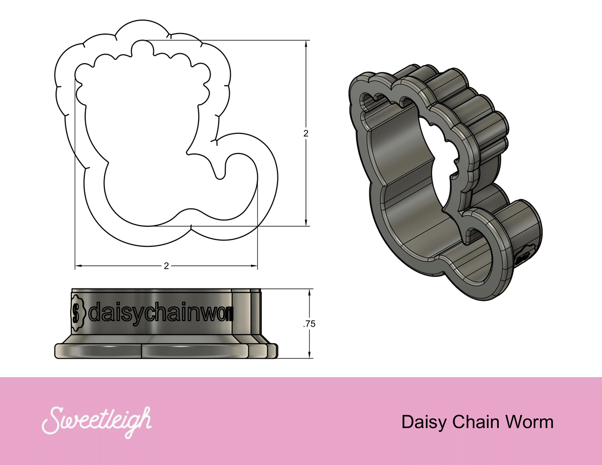 Daisy Chain Worm Cookie Cutter