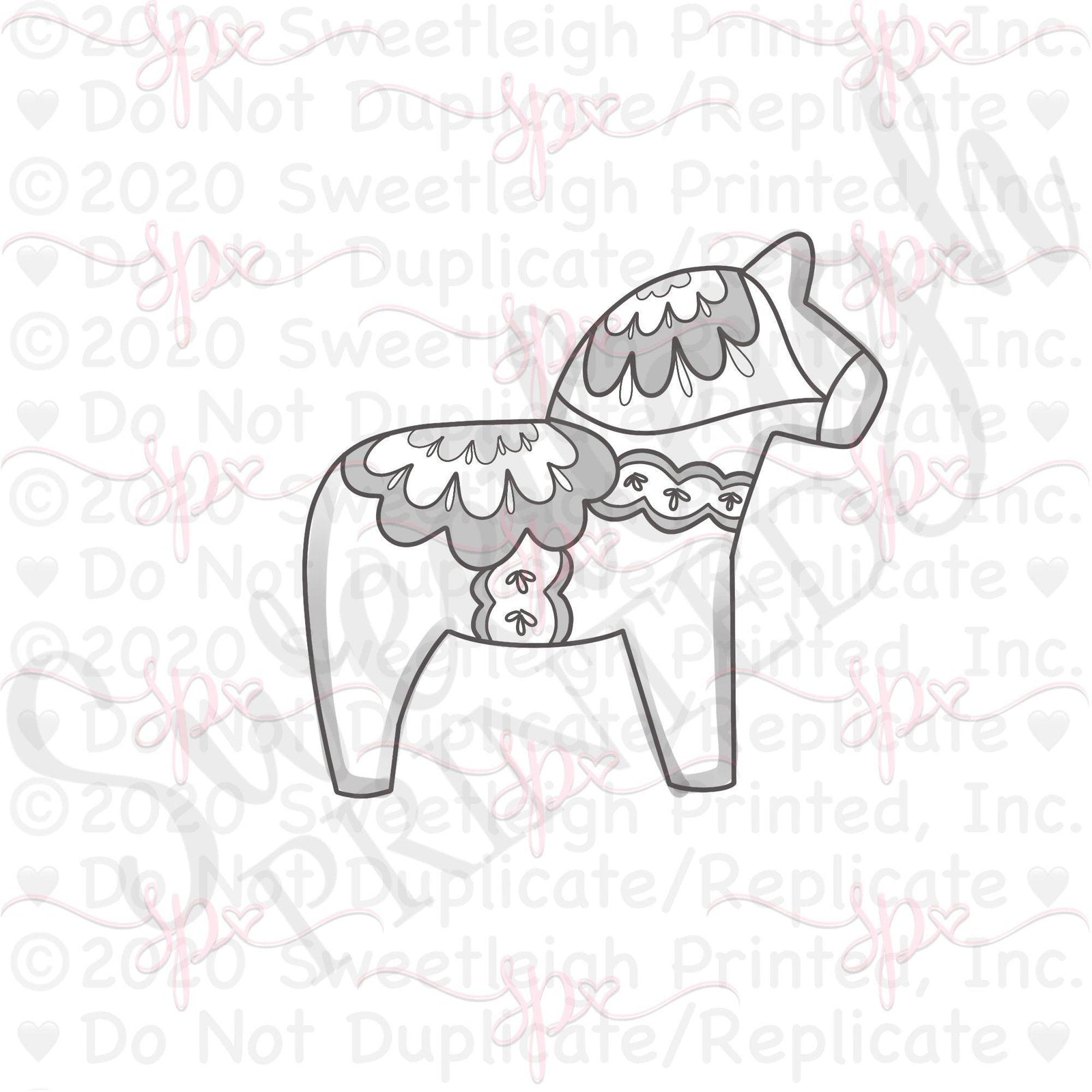 Dala Horse Cookie Cutter - Sweetleigh 