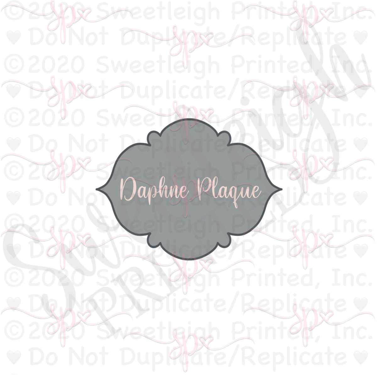 Daphne Plaque Cookie Cutter - Sweetleigh 