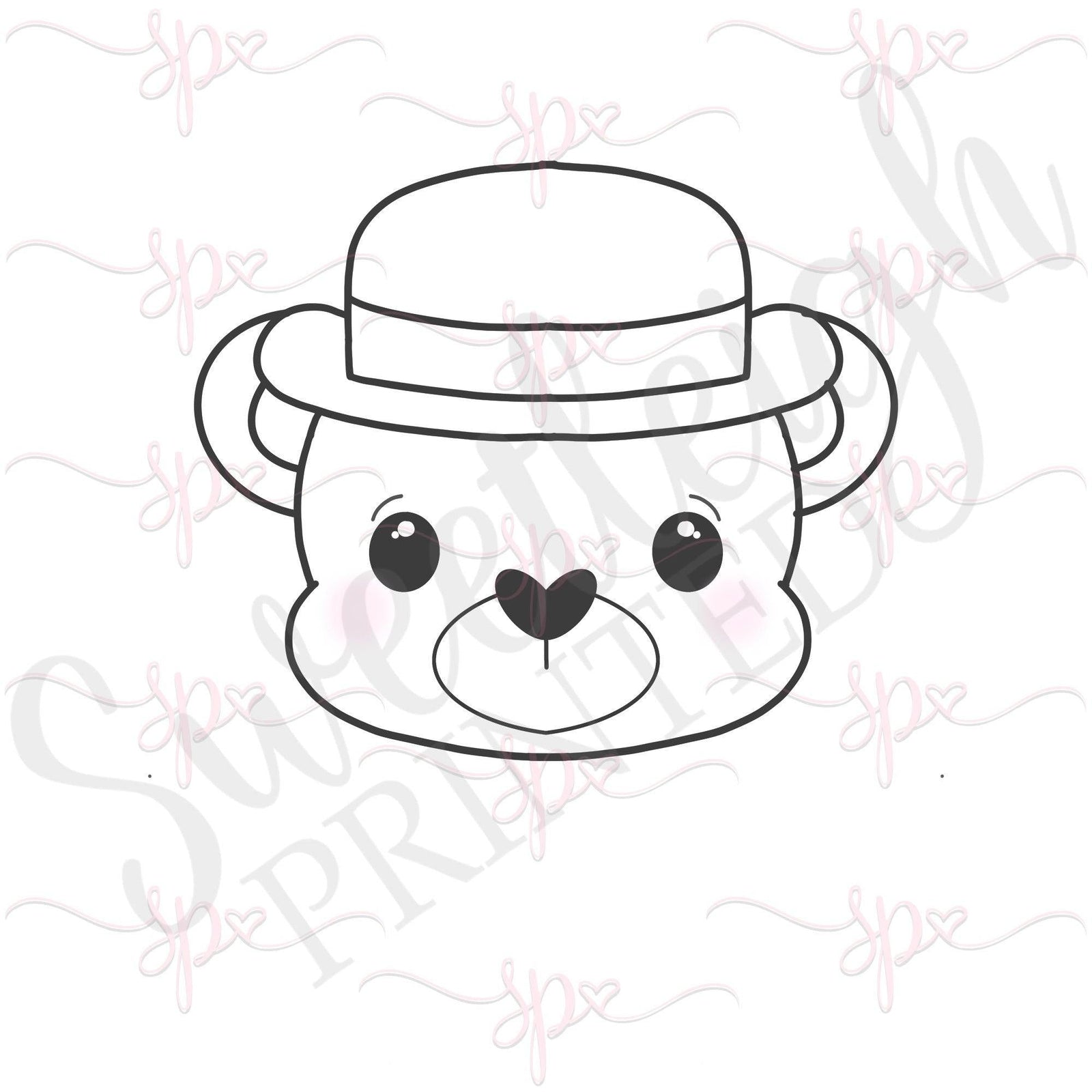 Dapper Bear Face Cookie Cutter - Sweetleigh 