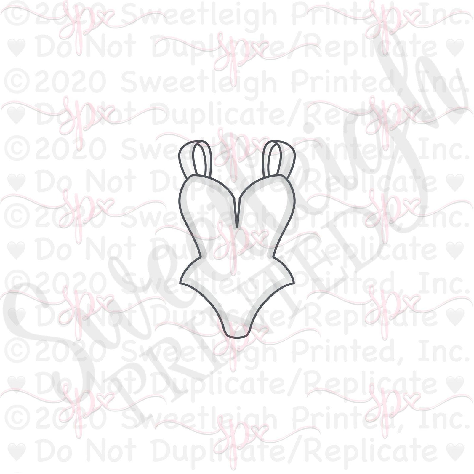 Deep V Bathing Suit Cookie Cutter - Sweetleigh 