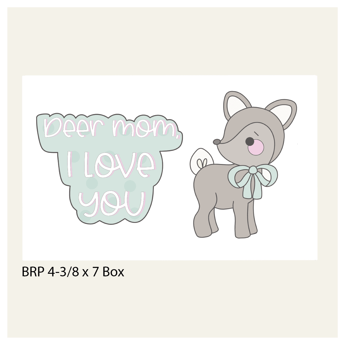 Deer Mom 2 Piece Cookie Cutter Set - Sweetleigh 