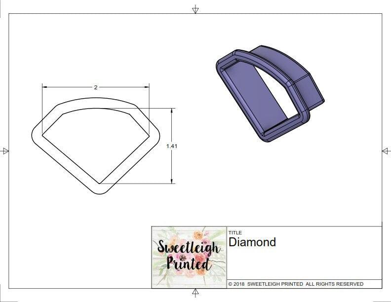 Diamond Cookie Cutter - Sweetleigh 