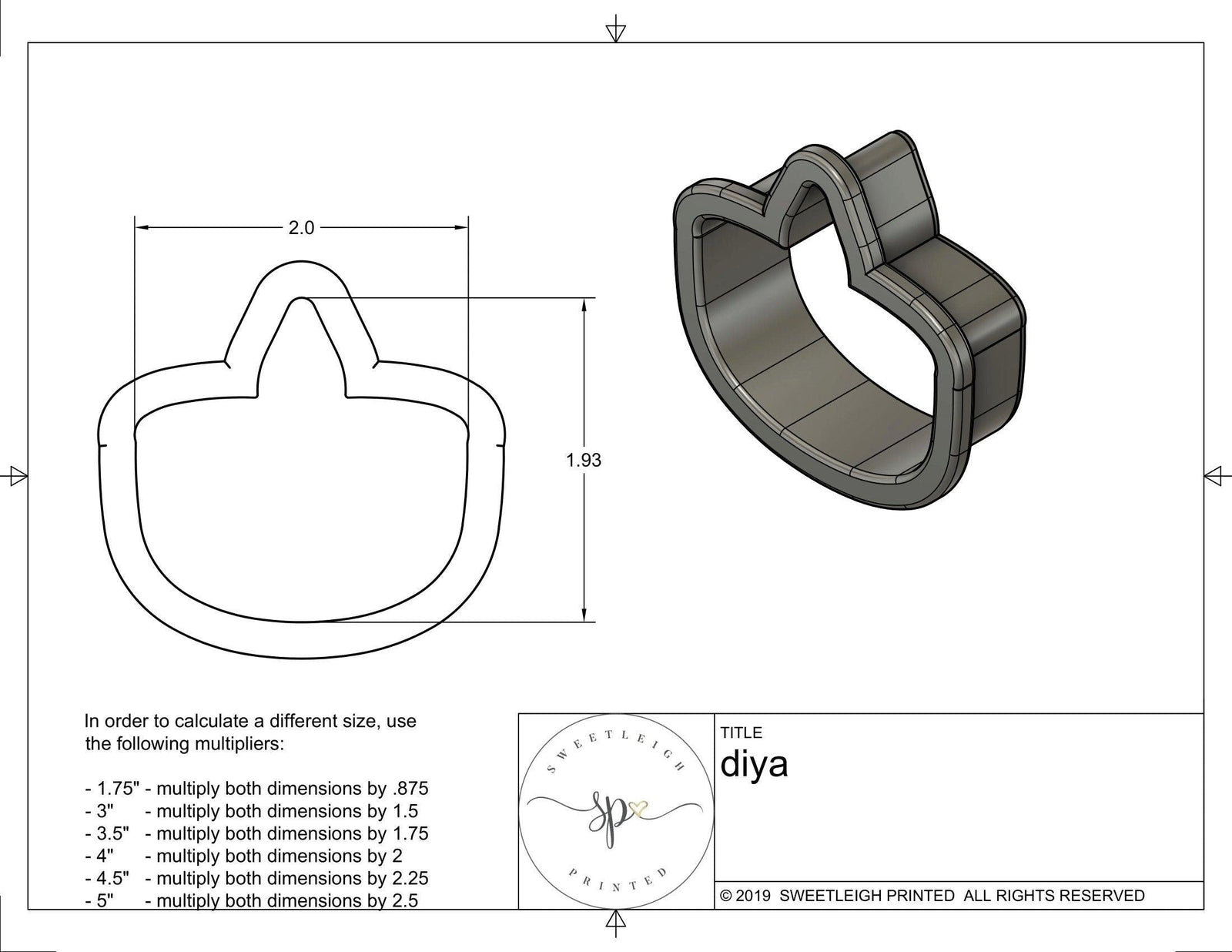 Diya Cookie Cutter - Sweetleigh 