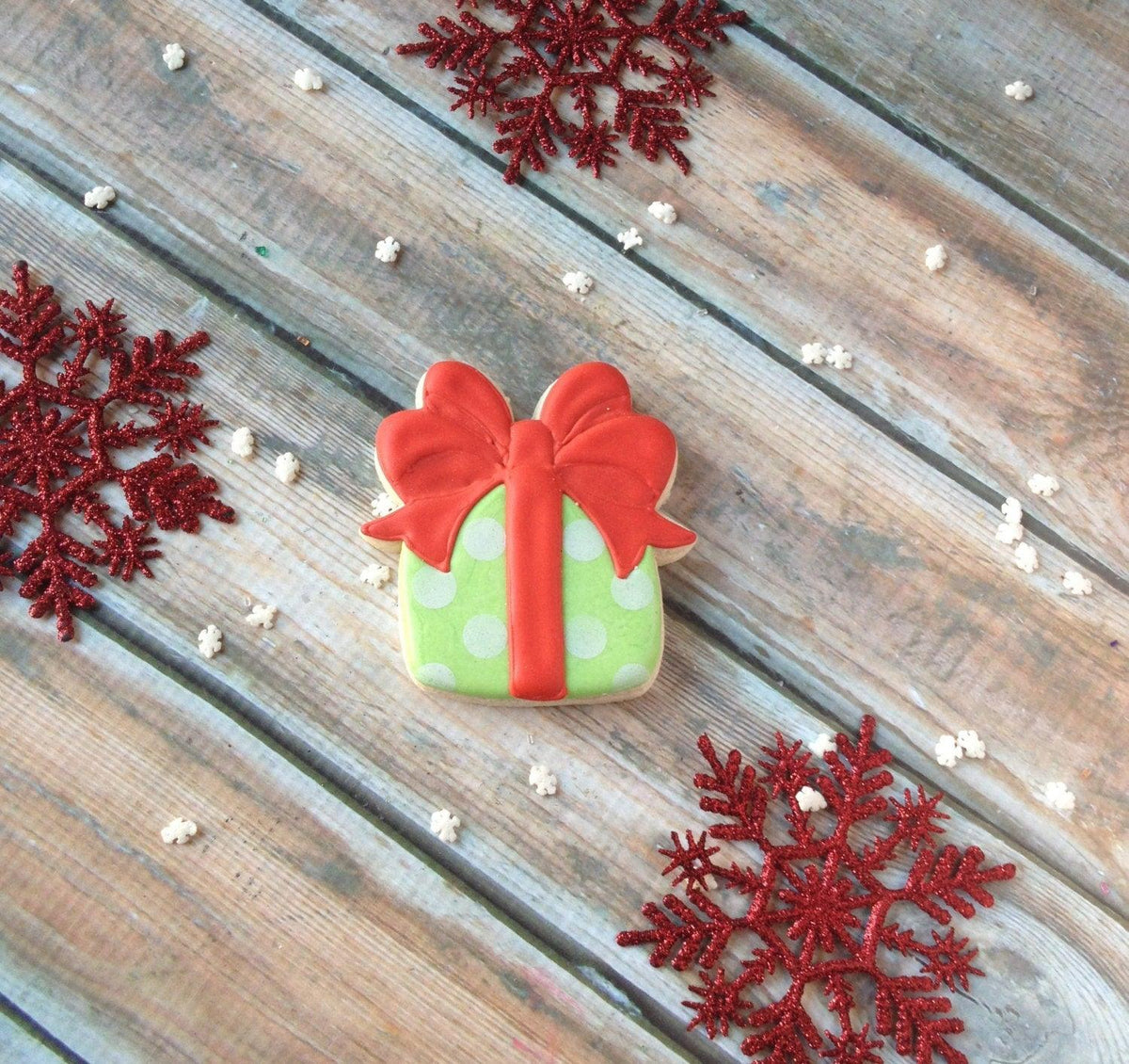 Double Bow Christmas Gift Cookie Cutter - Sweetleigh 
