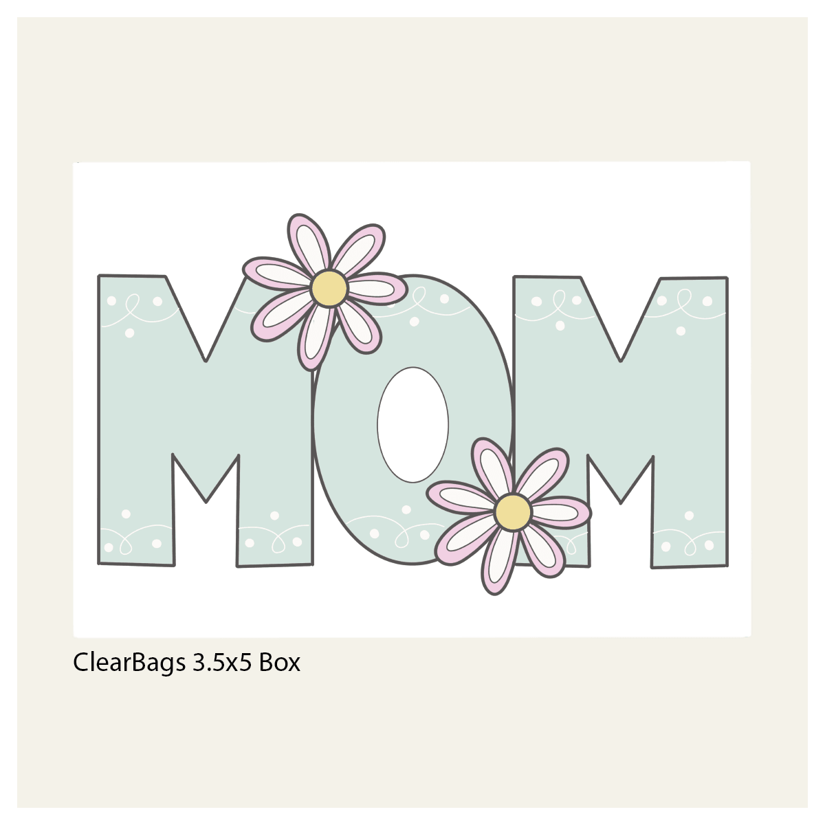 Double Daisy MOM Cookie Cutter - Sweetleigh 