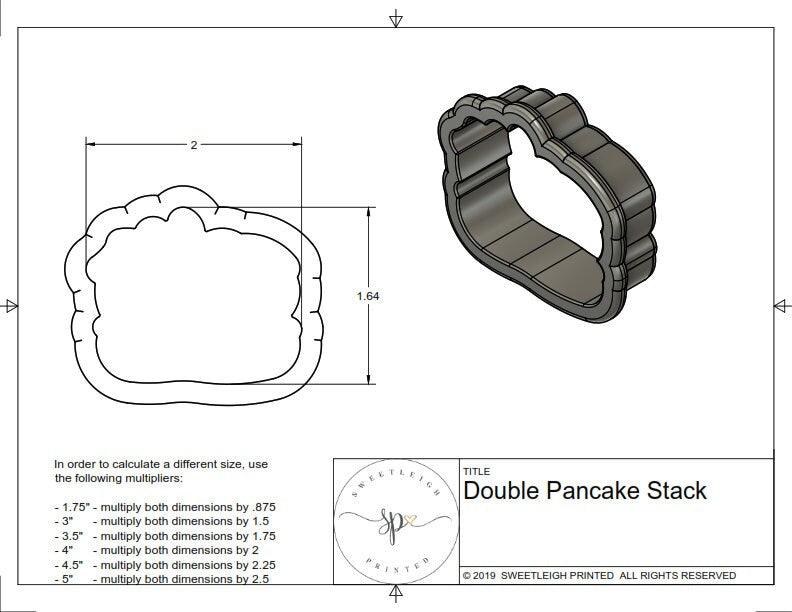 Double Pancake Stack Cookie Cutter - Sweetleigh 