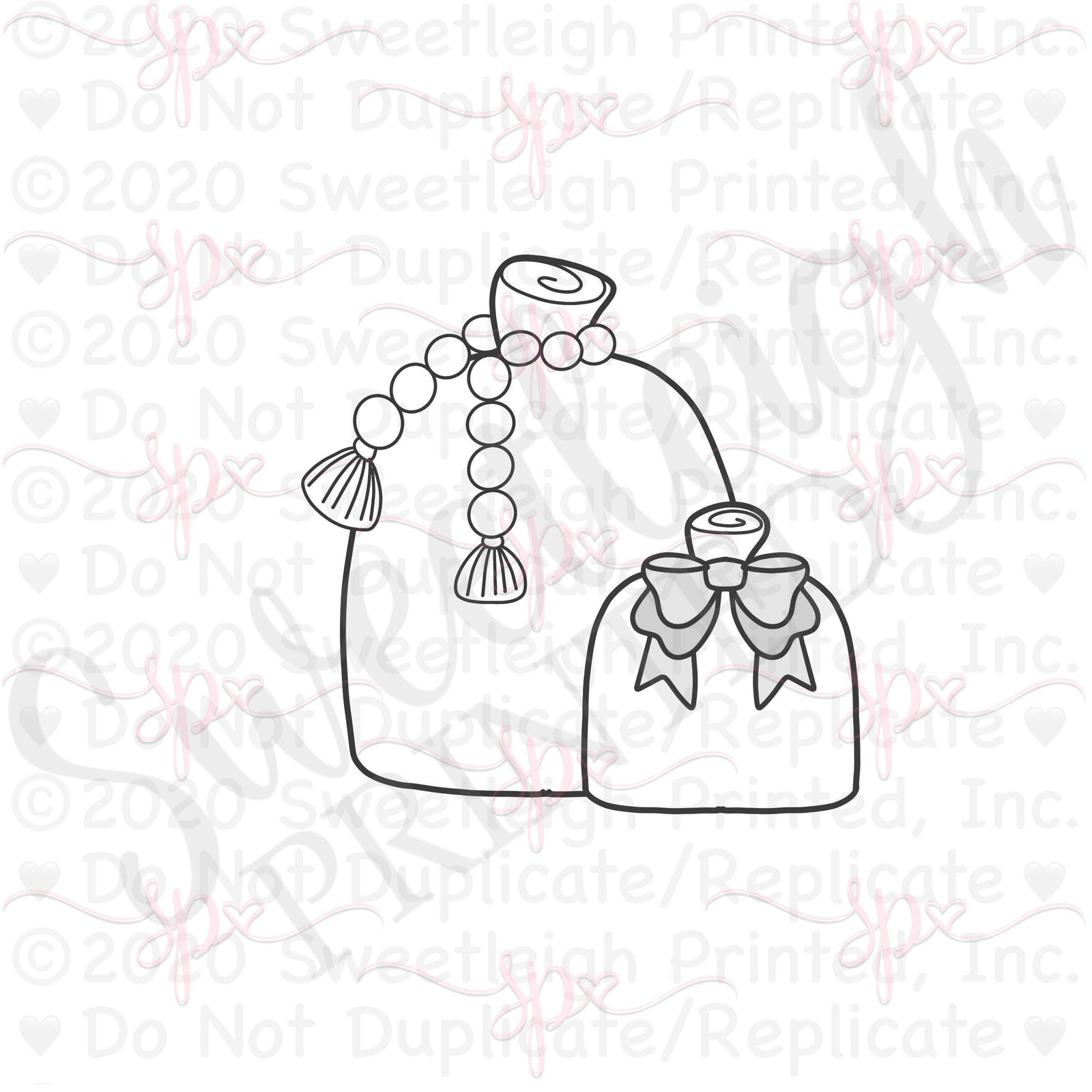 Double Wood Pumpkins Cookie Cutter - Sweetleigh 