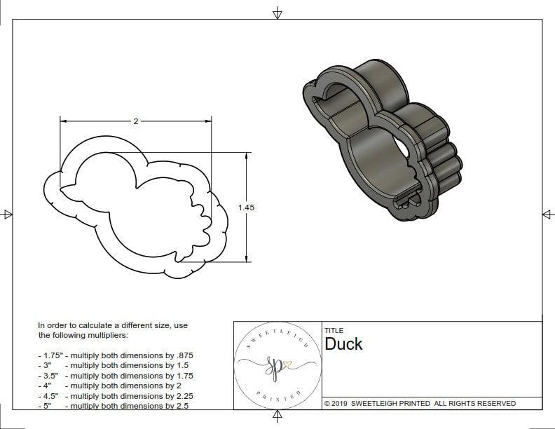 Duck Cookie Cutter - Sweetleigh 