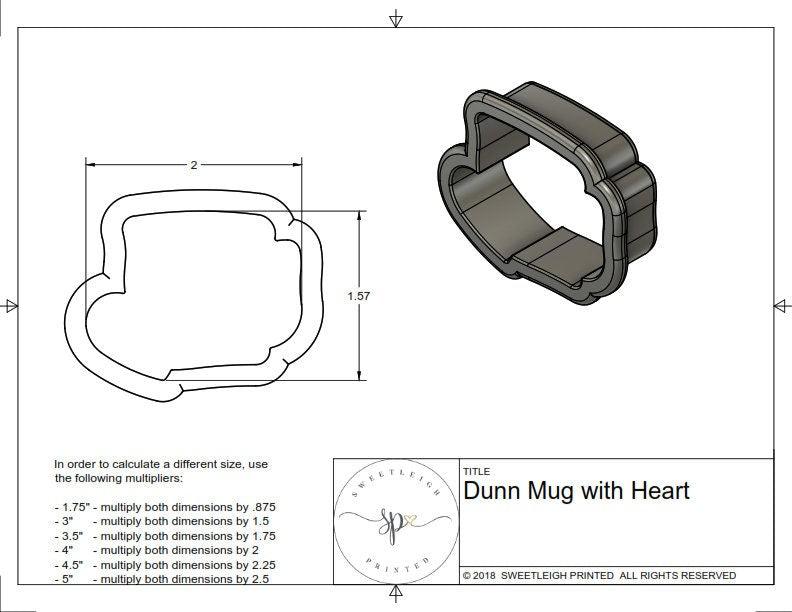 Dunn Mug Heart Cookie Cutter - Sweetleigh 