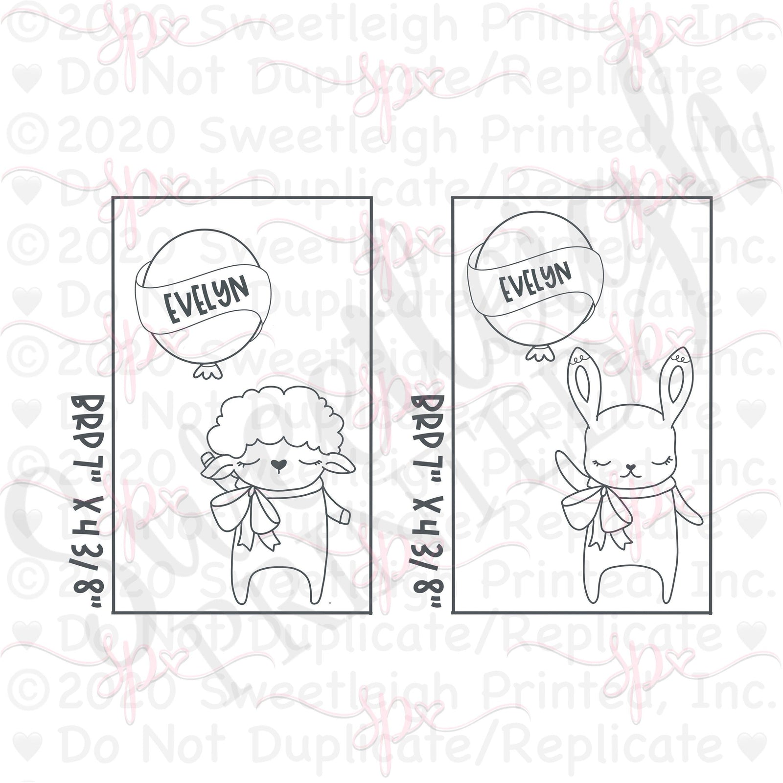 Easter Balloon and Animal 2 Piece Set - Sweetleigh 