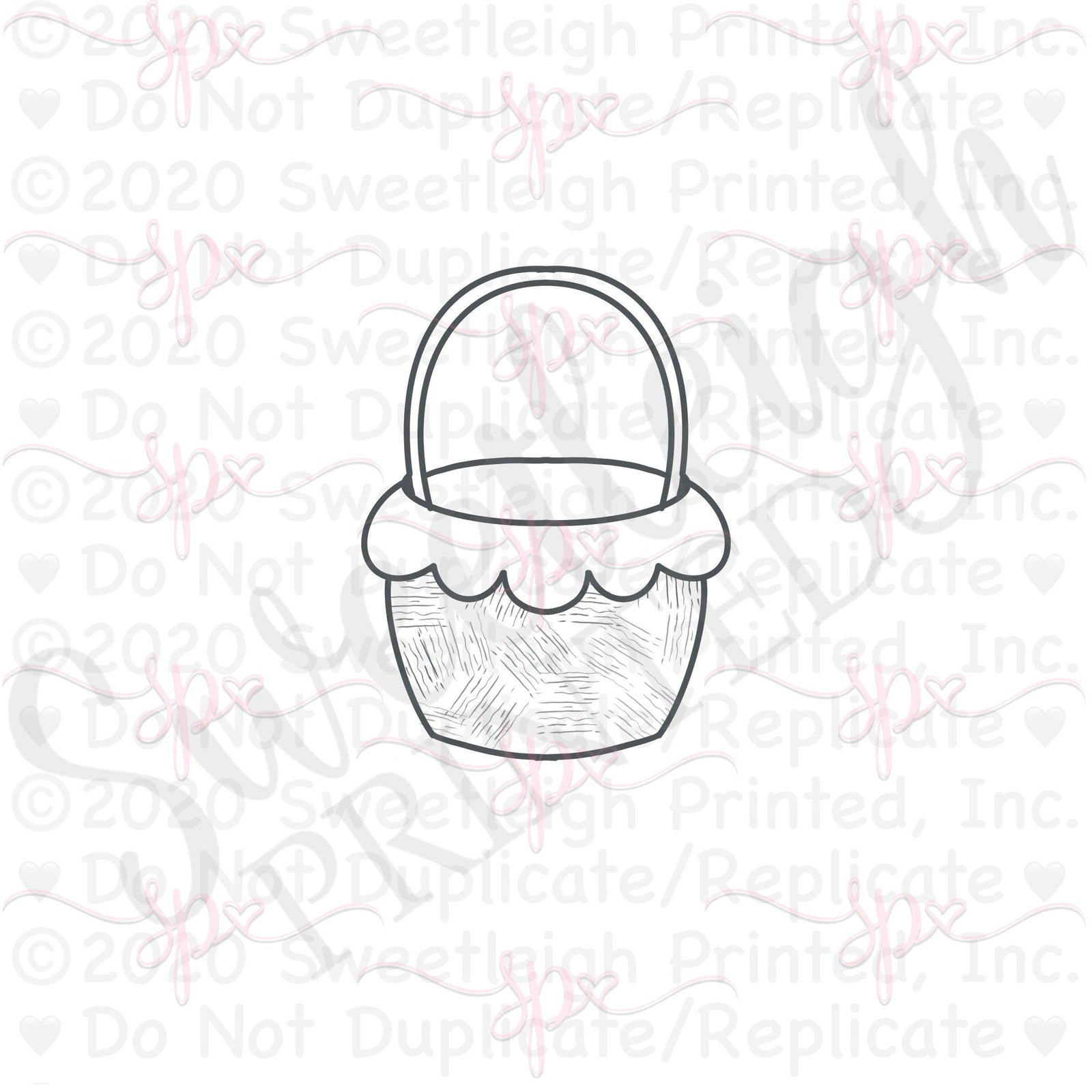 Easter Basket Cookie Cutter - Sweetleigh 