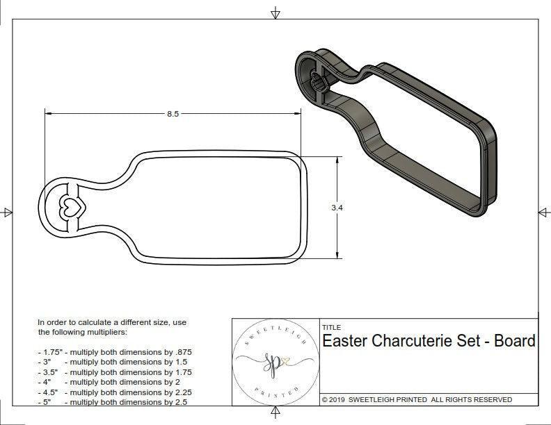 Easter Charcuterie Board Cookie Cutter Set - Sweetleigh 
