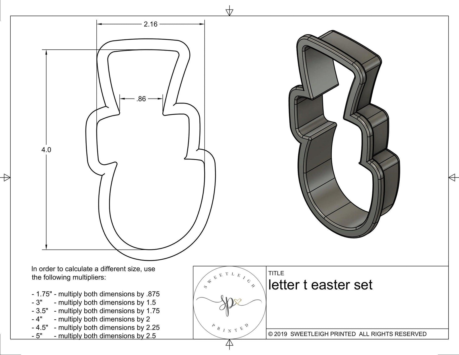 Easter Letters Cookie Cutter Set - Sweetleigh 