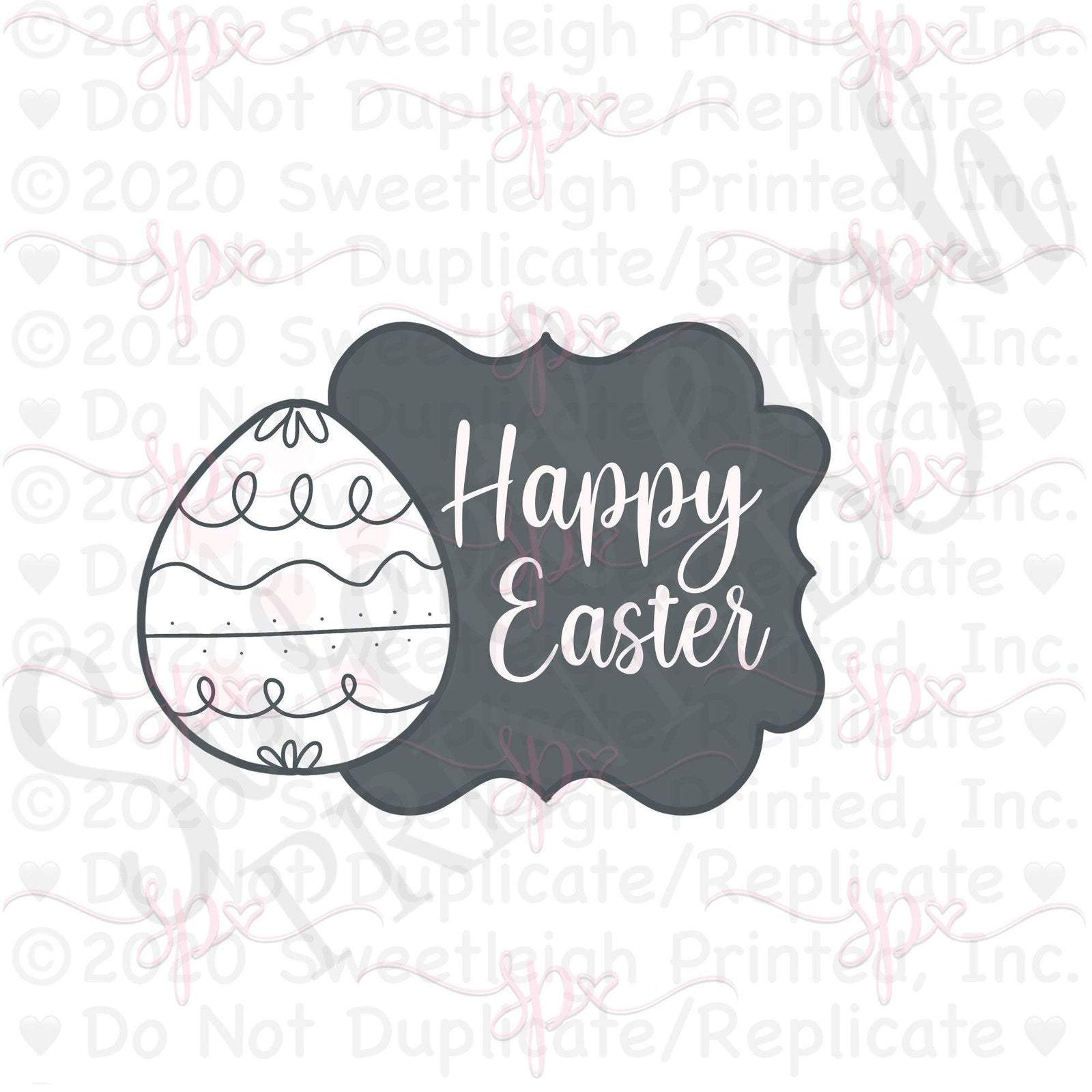 Easter Plaque Cookie Cutter - Sweetleigh 