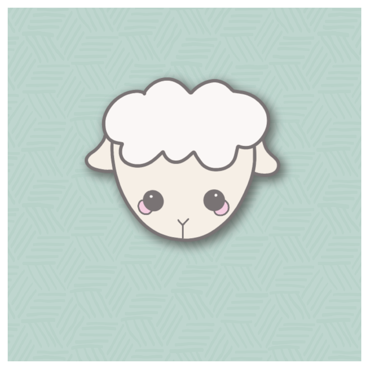 Simple Lamb Face Cookie Cutter