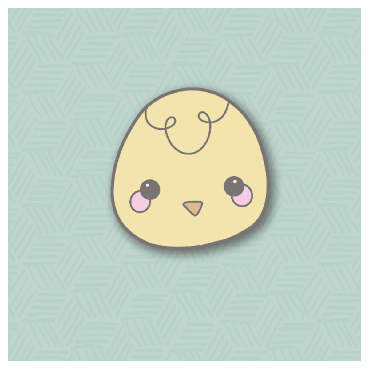 Simple Chick Face Cookie Cutter