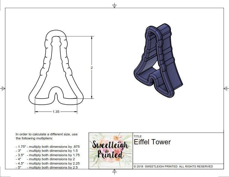 Eiffel Tower Cookie Cutter - Sweetleigh 