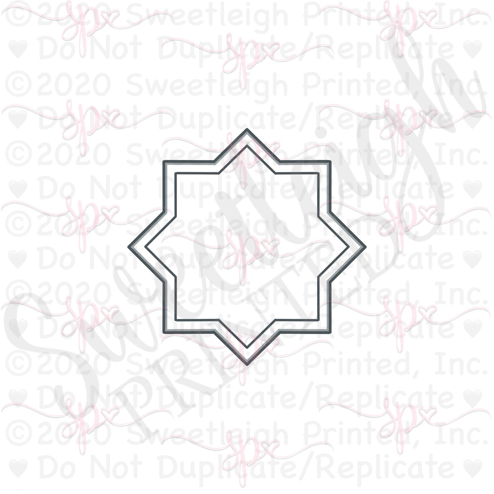 Eight Point Star Cookie Cutter - Sweetleigh 