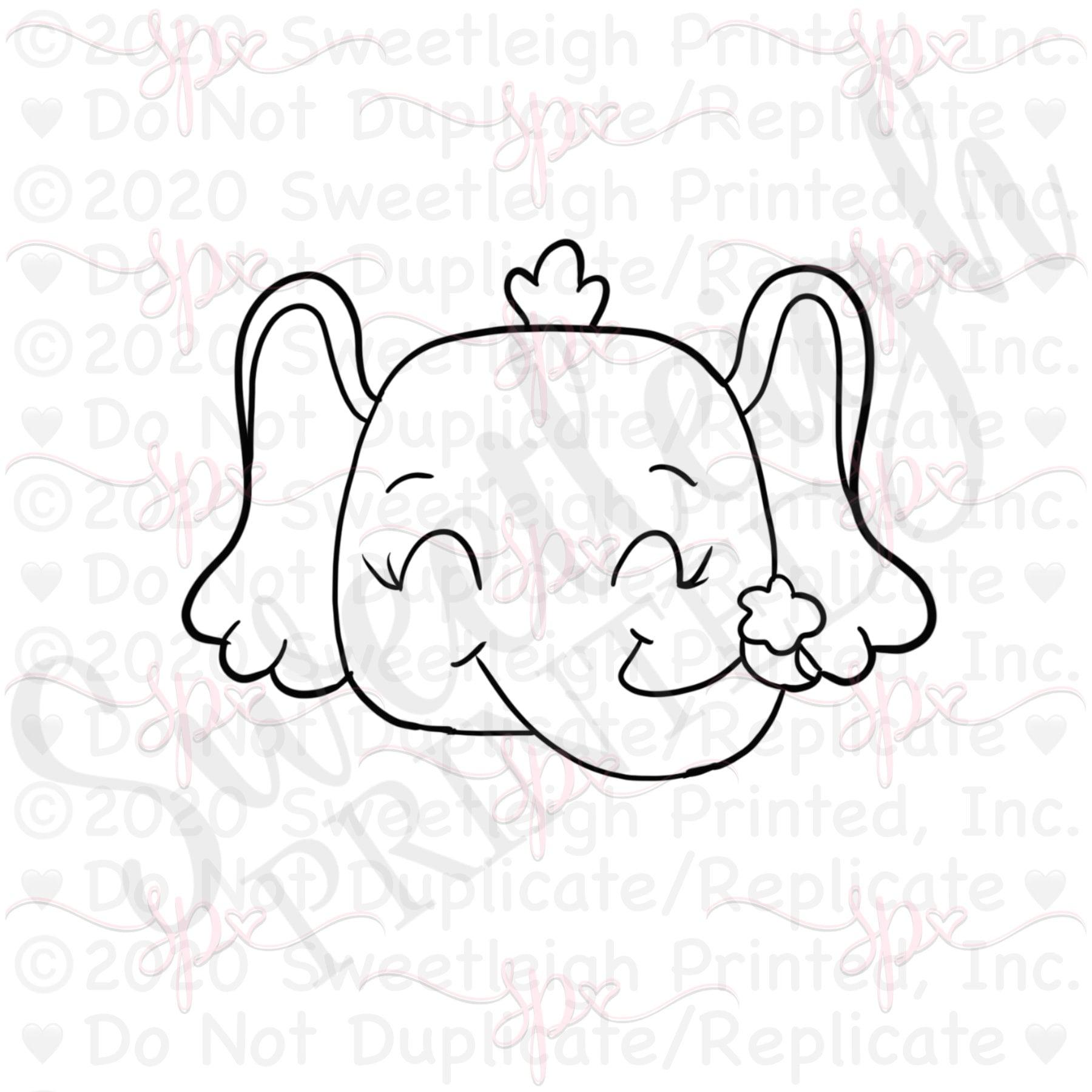 Elephant Face 2020 Cookie Cutter - Sweetleigh 