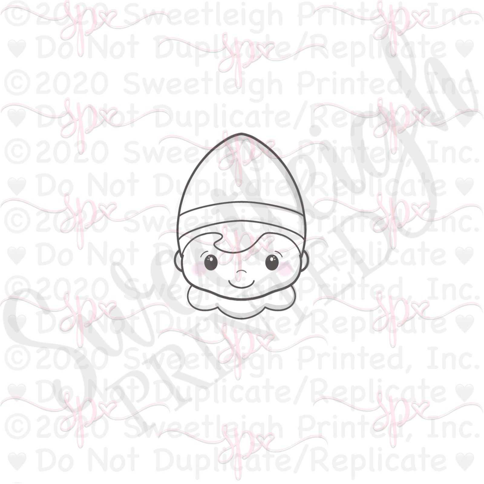 Elf Face 2021 Face Cookie Cutter - Sweetleigh 