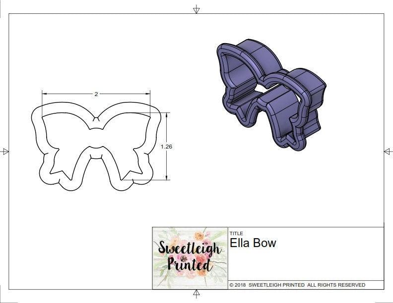 Ella Bow Cookie Cutter - Sweetleigh 
