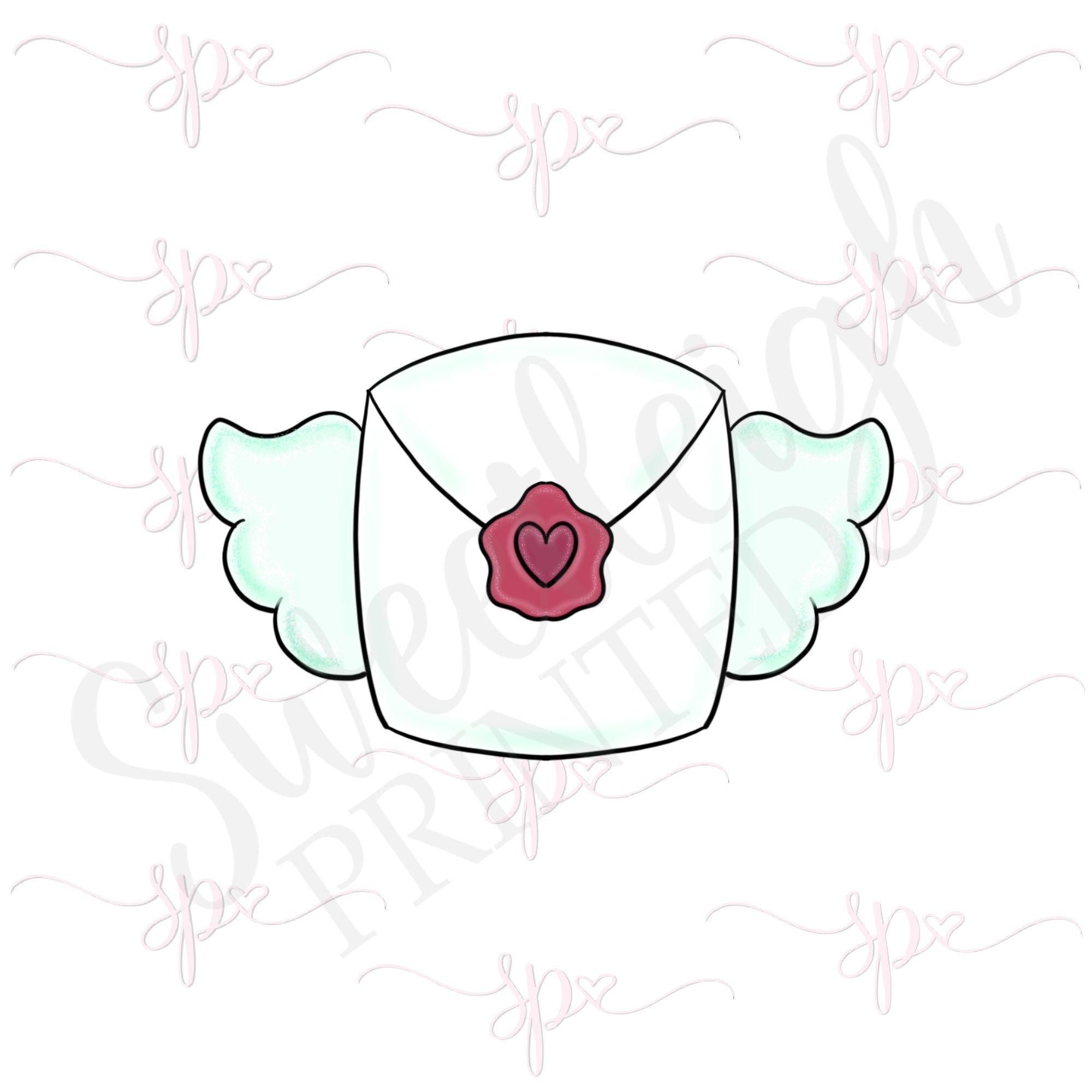 Envelope with Wings Cookie Cutter - Sweetleigh 