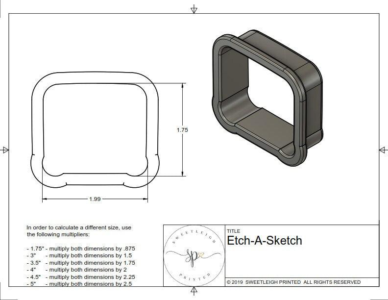 Etch A Sketch Cookie Cutter - Sweetleigh 